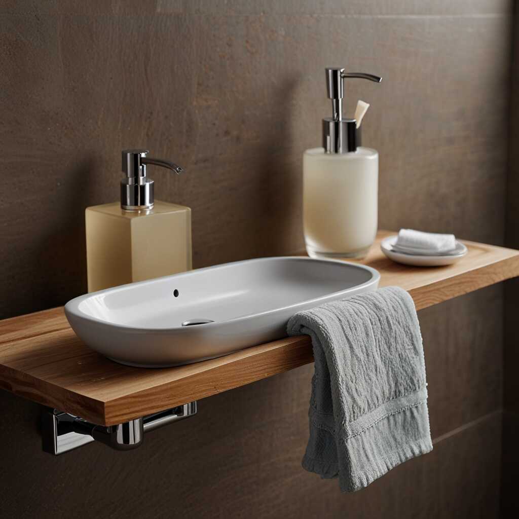 light-colored bathroom accessories for small spaces