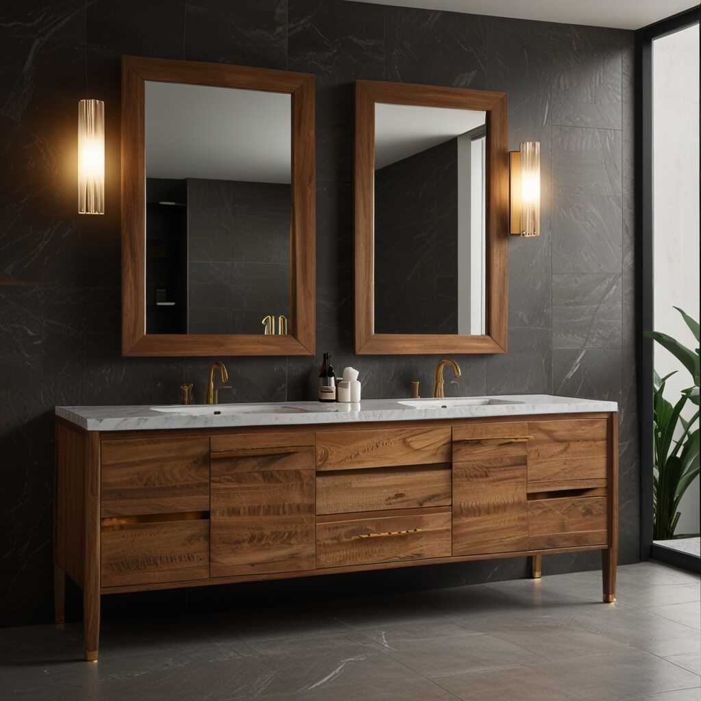 Mirrors Marble Bathroom LED Mirror Front View